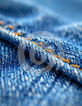 Detailed Denim Weave Showing Authentic Fabric Texture