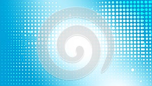 Abstract blue and white dot pattern gradient texture technology background.vector