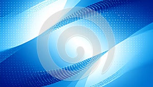 Abstract blue and white dot pattern gradient texture technology background.vector