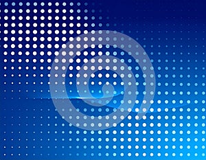 Abstract blue and white dot pattern gradient texture technology background.vector