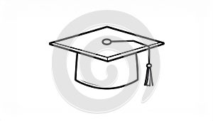Celebrate academic success with this simple graduation cap illustration for education design