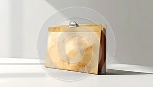 Vintage File Folder on White Surface