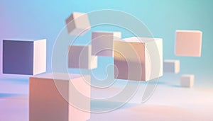 Abstract Floating Cubes
