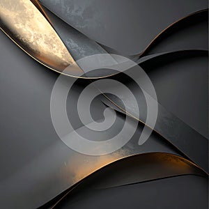 Matte Charcoal Gray Background with Soft Warm Reflections Luxury Look