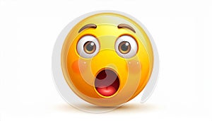 Isolated surprised emote on a white background, Vector illustration
