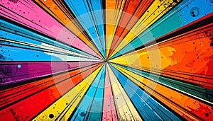 Retro style colorful comic book pop art background