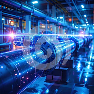 Holographic Data Flow Along Metallic Pipe Network