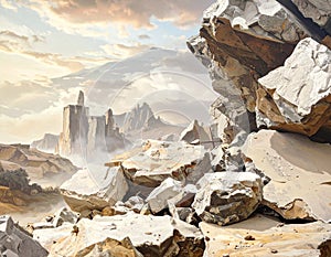 Background of rough rubbles