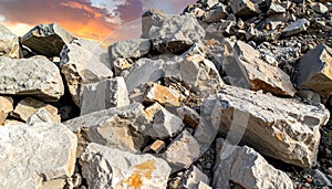 Background of rough rubbles