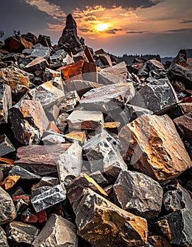 Background of rough rubbles