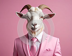 The Goat Who Wears A Pink Suit