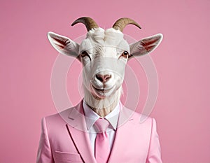 The Goat Who Wears A Pink Suit