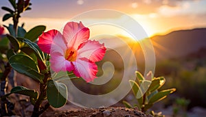 Natural Photo of Desert Rose Flower