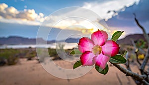 Natural Photo of Desert Rose Flower