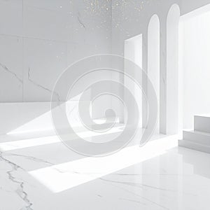 Timeless Glow in White Marble