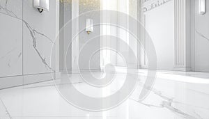 Timeless Glow in White Marble