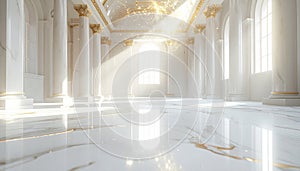 Timeless Glow in White Marble