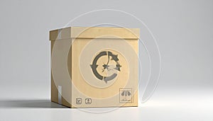 3D Illustration return box packaging, good for illustration or background