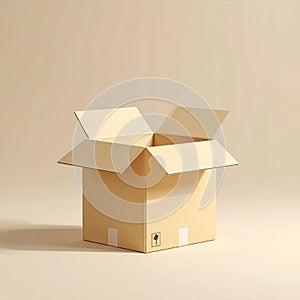 3D Illustration return box packaging, good for illustration or background