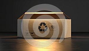 3D Illustration return box packaging, good for illustration or background