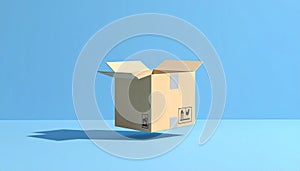 3D Illustration return box packaging, good for illustration or background
