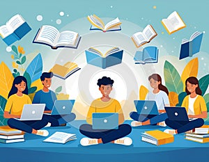 Online Learning and Reading: Students with Laptops and Books