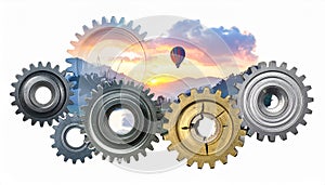 Gear and idea vector