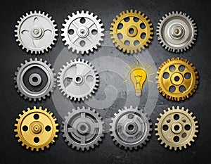 Gear and idea vector