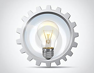Gear and idea vector