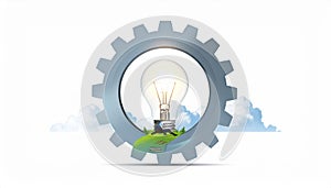 Gear and idea vector