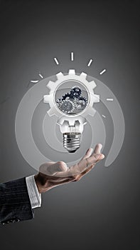 Gear and idea vector