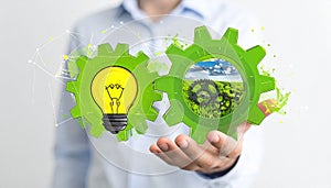 Gear and idea vector