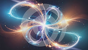 Abstract Light Energy Flow - Vibrant Digital Art of Dynamic Light Trails and Particles
