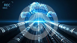 Digital Cloud Data Transfer Through Industrial Pipes