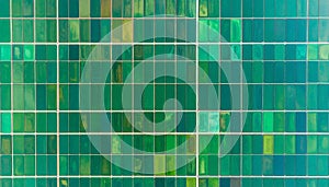 Aerial View Of Green Rectangular Ponds Reflecting Light and Sky