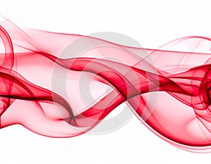 Red Smoke abstract white background.