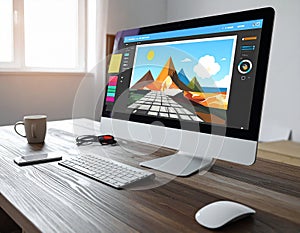 Designer software - Vector flat icon