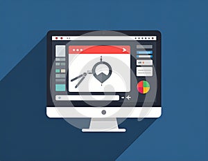 Designer software - Vector flat icon