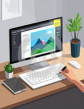 Designer software - Vector flat icon