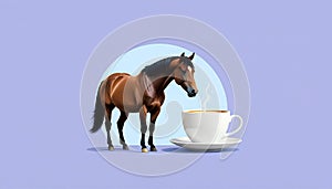 Horse with Coffee