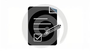 Electronic text document symbol glyph vector illustration. Online doc, notepad
