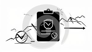 Electronic text document symbol glyph vector illustration. Online doc, notepad