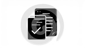 Electronic text document symbol glyph vector illustration. Online doc, notepad