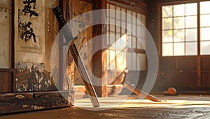 Japanese Katana in Traditional Setting