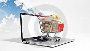 Online shopping concept, isllustration