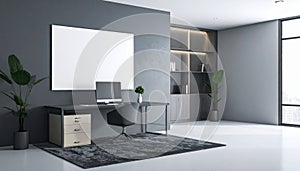 Modern Home Office Design Generated by AI