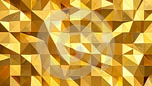 Abstract Mosaic Gold Polygonal.