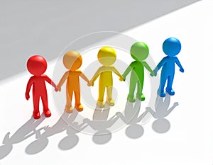 Colorful Teamwork and Unity