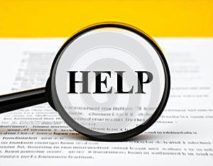 Magnifying Glass on Help Text