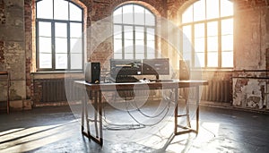 Sunlit Loft Studio Workspace